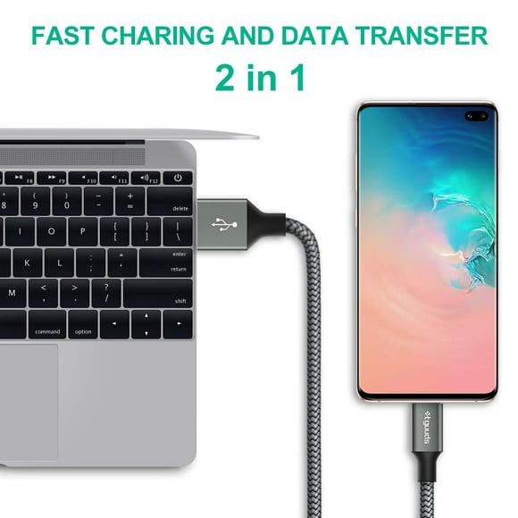etguuds 2-Pack 3ft USB C Cable 3A Fast Charge, USB A to Type C Charger Cord Braided for Samsung Galaxy A10e A15 A25 A54 A51 A50, S24 S23 S22 S21 S20 S10 S10E S9, Note 20 10 9, Moto G G9 G8