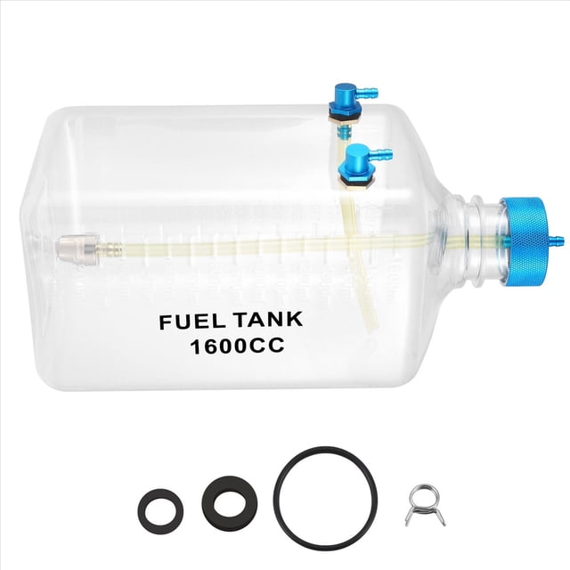 Depósito de Combustible Gasolina Botella de Plástico Transparente 1600CC CNC para Avión RC Gas y Nitro