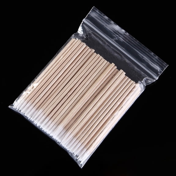 100 Piece Pointed Makeup Applicator Set for and Cosmetic Use with Health Safe Disposable Sticks 100PCS