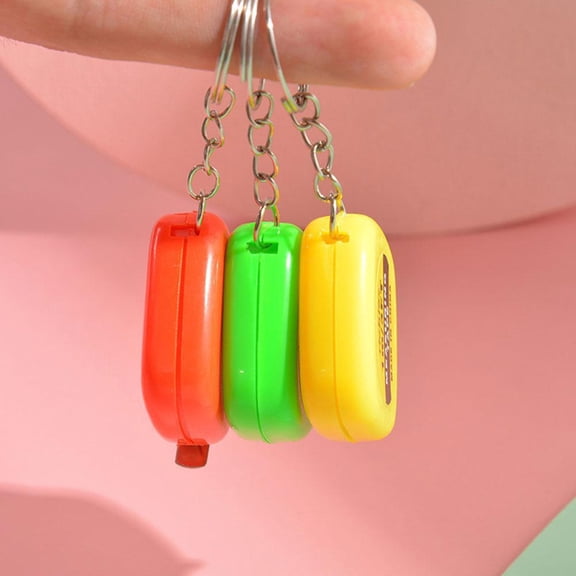 FurNest 1/3 Easy Retractable Ruler Tape Measure Mini Portable Keychain 1m/3ft