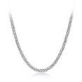 thumbnail image 3 of HOOUN Pure S999 Sterling Silver Chain Men Women Lucky Gift Wheat Necklace 16-27.5inch-2mm, 18inch ,4g, 3 of 7