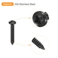 thumbnail image 4 of 5mm x 30mm Phillips Pan Head Self-tapping Screw, 50pcs - 304 Stainless Steel Round Head Wood Screw (Black), 4 of 6