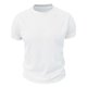 thumbnail image 4 of pstuiky camisetas de hombre, Camiseta deportiva informal de punto de color liso a la moda para hombre, manga corta, cuello redondo camisas casuales para hombre l, 4 of 6