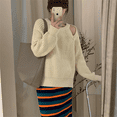 thumbnail image 3 of Femmes Sexy Pull-Over Col Rond Décontracté Manches Longues Tops en Tricot, 3 of 4