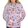 thumbnail image 4 of Hoodies for Women - Fashionable Cats Comfrt Colour Drawstring Women'S Fashion Hoodies & Sweatshirts, Fall Outfits Clothes for Women 2024 Pullover with Kangaroo Pocket, 4 of 7