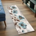 thumbnail image 4 of Blue Broccoli Runner Rugs 2x6 ft Farmhouse Rustic Floral Retro Victorian Style Washable Hallway Rugs Non-Slip Floor Mats Absorbent Carpet Bedside Runners for Bedroom Kitchen Bathroom Laundry Room, 4 of 9