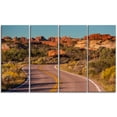 thumbnail image 2 of Route dans la Prairie Américaine Rocheuse - Impression sur Toile Paysage, 2 of 3