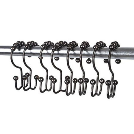 Imiee Shower Curtain Rings Hooks With Mills Metal Double Glide Oil