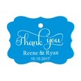thumbnail image 1 of 100 PCS Thank You Custom Made Hang Tags Personalized Wedding Favor Gift Paper Tags, 1 of 1