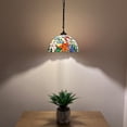 thumbnail image 4 of Tiffany Pendant Lights Plug In Stained Glass Hummingbird Flowers LED Bulb Included for Dining Room Hotel Restaurant Cafe 12"W*12"D*60"H, 4 of 6