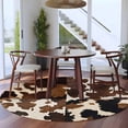 thumbnail image 5 of Cow Patterned Round Rug 5ft Washable Circle Kitchen Rugs Non Slip Vintage Farmhouse Abstract Country Western Large Area Rug Indoor Floor Carpet for Bedroom Living Room Home Office Dining Room Nursery, 5 of 8
