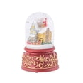 thumbnail image 5 of Filigree Red Santa Dome 5.5 inch Resin Decorative Windup Snow globe, 5 of 5