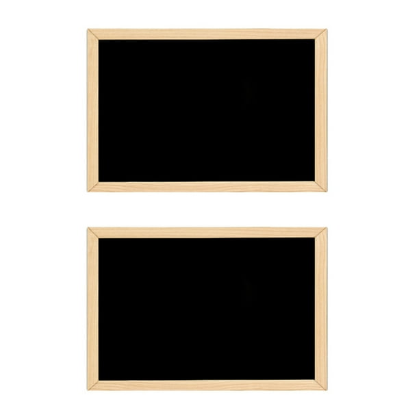 2X Pizarra de Doble Cara de Madera de Madera Pizarra Pequeña Tablero de Mensajes de Escritura Decoración del Hogar de Bricolaje