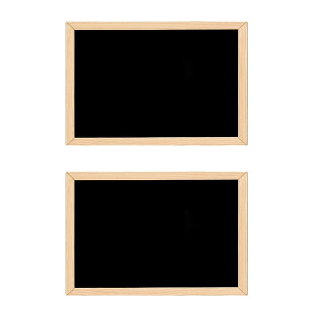 2X Pizarra de Doble Cara de Madera de Madera Pizarra Pequeña Tablero de Mensajes de Escritura Decoración del Hogar de Bricolaje