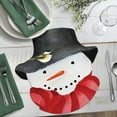 thumbnail image 3 of CounterArt Snowman Shaped Reversible Tabletop Placemat Set of 4 Made in the USA, 3 of 8