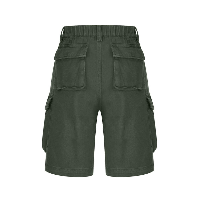 Xysaqa Women's Casual Twill Bermuda Cargo Shorts Summer Knee Xysaqa Women's Casual Twill Bermuda Cargo Shorts Summer Knee