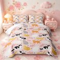 thumbnail image 2 of meiyoeat Cherry Blossom Cat Quilt Full,Cute Kitten Pattern Full Bedspread Sets,3 Pieces,1 Coverlet and 2 Pillowcases, 2 of 7