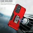 thumbnail image 4 of Decase Samsung Galaxy A54 5G Rugged Case for Women Men - Military Grade Drop Protection Shockproof Dual Layer Hybrid Phone Cover with 360° Ring Kickstand Magnetic Car Mount,Red, 4 of 9