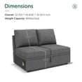 thumbnail image 3 of HONBAY Modular Sectional Sleeper Storage Sofa, Loveseat, Grey, 3 of 6