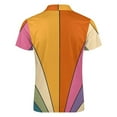 thumbnail image 5 of 70s Retro Gallery Men Zipper T-shirt Summer Casual Short Sleeve T-shirt Top, 5 of 7
