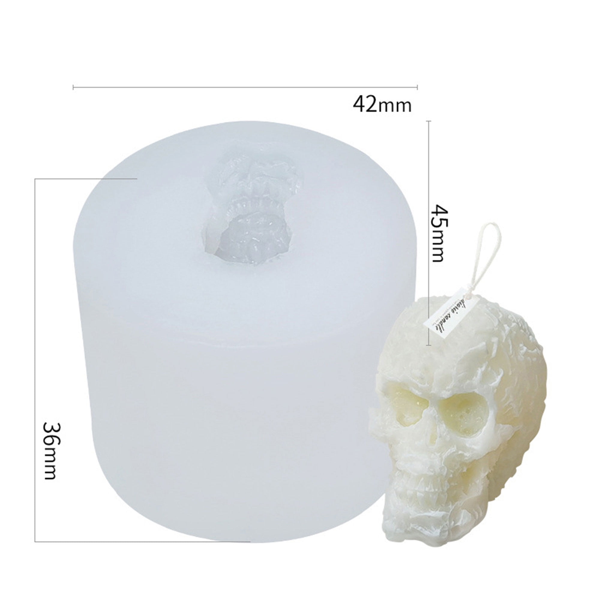 DIY Skull Shape Silicone Candle Making Mold Mould Wax Form Handmade Craft Tool 