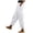White(Womens Pants), variant on GUACER Women's Cargo Pants Elastic Waist Linen Jogger Trousers Multi Pocket Relaxed Fit Casual Streetwear