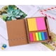 thumbnail image 3 of Cuaderno en espiral con bolígrafos, cuaderno de negocios, cuadernos de 4 piezas, cuadernos de notas con índice de notas adhesivas, cuadernos de notas de colores, 4,7x3,5 pulgadas, 70 hojas con flinado Afortunado Sencillez, 3 of 4