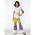 thumbnail image 3 of 11-12Y Girls Colored Flared Pants Digital Print Trousers Slim-Fit Wide Leg Flare for Spring Summer Autumn, 3 of 6