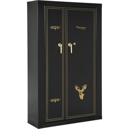 American Furniture Classics 16 Long Gun Metal Cabinet with Key Lock