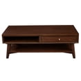 thumbnail image 3 of Alpine Furniture Flynn Wood 1 Drawer Coffee Table in Walnut, 3 of 7