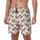 thumbnail image 1 of Balery Christmas Santa Claus Bañador para hombre, shorts de playa de secado rápido con entrepierna y forro de compresión-Medium, 1 of 6