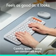 thumbnail image 4 of Logitech POP ICON KEYS Wireless Bluetooth Keyboard, Comfortable Typing, Programmable Keys, Off-White and Orange, 4 of 14