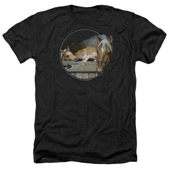 Wild Wings - Everyone Loves Kitty - Heather Short Sleeve Shirt - Medium