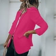 thumbnail image 5 of Gvdentm Blazers for Women Fall Fashion Business Casual Outfits Women's Blazers & Suit Jackets with Pockets Hot Pink,2XL, 5 of 7