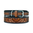 thumbnail image 3 of Affilare Leather Dog Collar Western Style Sun Flower Design Padded for 10AB122-XS, 3 of 7