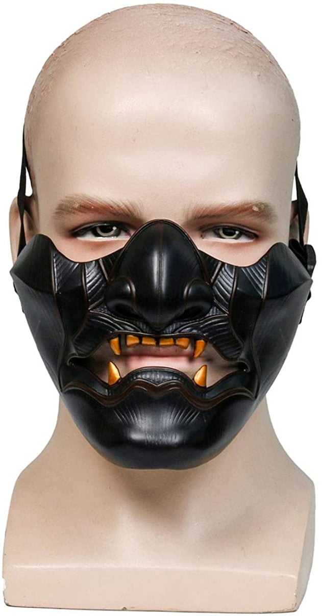 Buy Masks Ghost Of Tsushima Mask Jin Sakai Half Face Mask, 6W X 4.3L ...