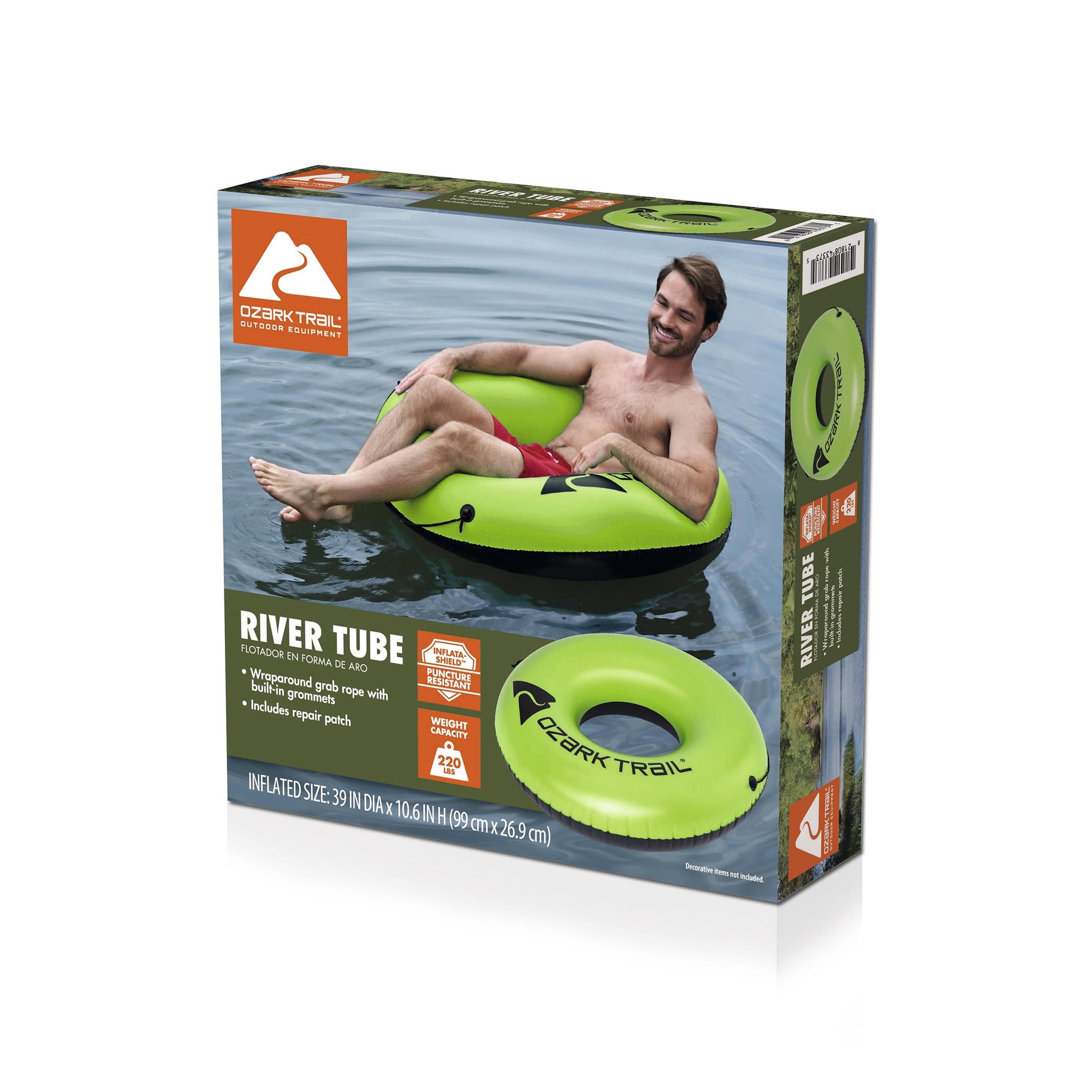 (4 pack) Ozark Trail Green River Tube 39"
