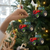 Taicans Farm Tractor Christmas Tree Ornament,3.15in/8cm,Farm Machinery Decor,Holiday Decorations,Farmhouse Style,Christmas Tree Decorations,Farm Decor