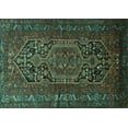 thumbnail image 1 of Ahgly Company Machine Washable Indoor Rectangle Persian Turquoise Blue Traditional Area Rugs, 5' x 8', 1 of 4