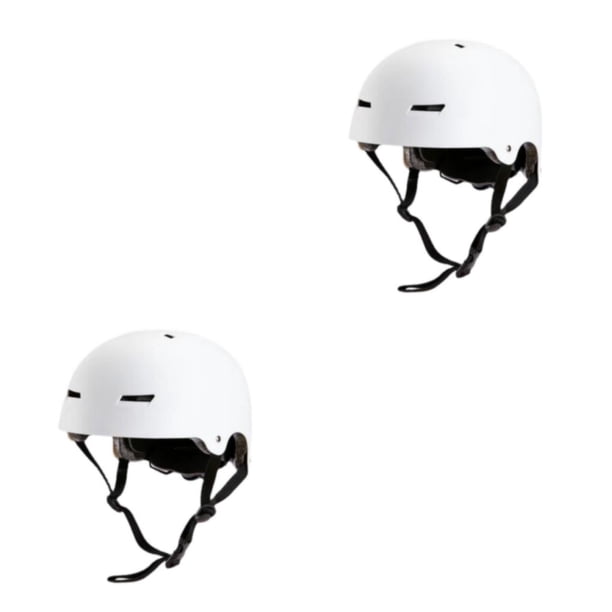 Advancent Cascos de equitación para patinaje sobre ruedas - Pulido y sin espinas para un movimiento sin restricciones Cascos de seguridad para blanco mate L(58-62CM) 2Conjunto