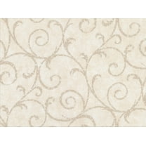 Warner Textures Sansa Cream Plaster Scroll Wallpaper, 27-in by 27-ft, 60.8 sq. ft