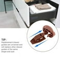 thumbnail image 5 of 8Sets Plastic Drawer Track Guides Kit,Drawer Slides Guides Replacement Parts for Center Mount Drawer Dresser Drawer,8sets x Drawer Track Guides,Brown, 5 of 7