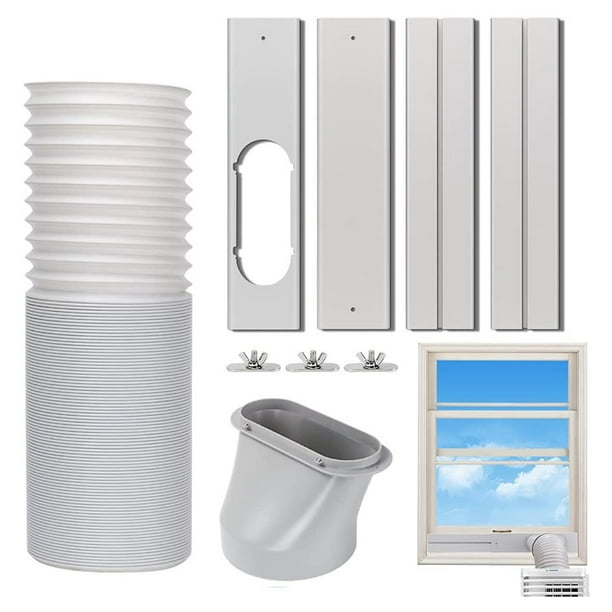 Bsvklp Kit Deflector Ventana para Aire Acondicionado Portátil Accesorios Ventilación Placa Ancha para (N)