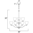 thumbnail image 2 of 10066FTSN Maxim Lighting Stefan-Nine Light 2-Tier Chandelier in Contemporary style-30 Inches wide by 30 inches high     -Traditional Installation, 2 of 2