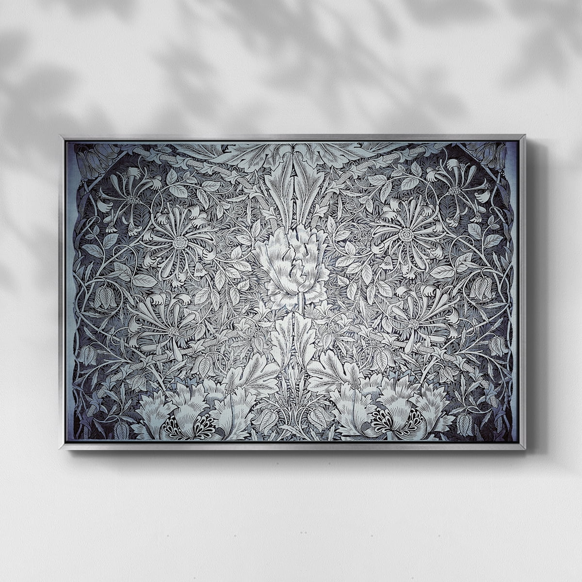 Vintage Abstract Print-LV Framed in Silver Wood Gallery Wrapped Canvas 27 in. x 41 in.
