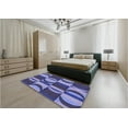 thumbnail image 4 of Ahgly Company Indoor Round Patterned Blue Whale Blue Area Rugs, 4' Round, 4 of 6