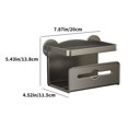 thumbnail image 3 of TIMIFIS Toothbrush Holders Toilet Wall Mounted Toilet Paper Box with Strong Load Bearing Capacity No Need for Nailing Easy Storage of Tissues Multifunctional Shelf Storage Rack, 3 of 6