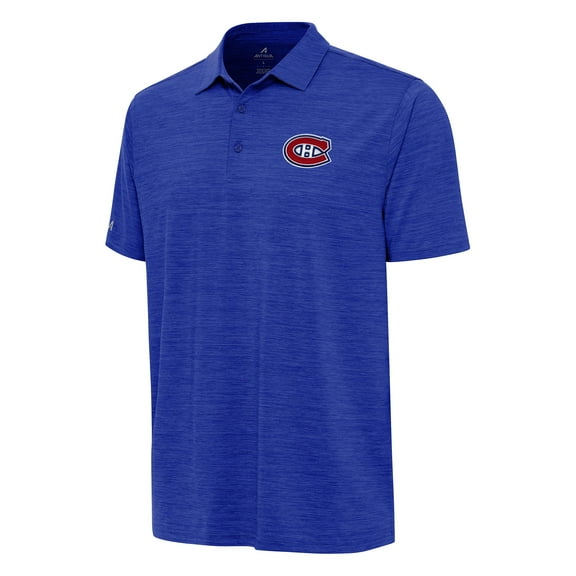 Men's Antigua  Heather Blue Montreal Canadiens Layout Polo