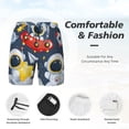thumbnail image 3 of Balery Astronaut And Space Mens Swim Trunks Swim Shorts for Men Quick Dry Inseam Beach Shorts with Compression Liner Pocket-Large, 3 of 9