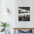 thumbnail image 3 of JEUXUS The Empire State Building Black and White Artwork New York Cityscape Office Decorations American Architecture Canvas Wall Art Print for Living Room Framed 16x20in, 3 of 4
